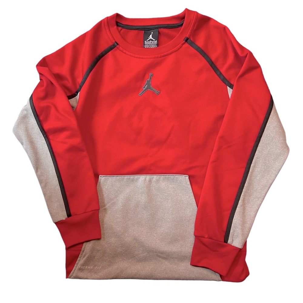 Jordan Therma-Fit Crewneck Pullover Sweatshirt Size: Medium 10-12 yrs